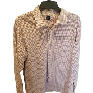 RVYC No Boat No Problem Mens Shirt Long Sleeve Size XL, Checkered Red,Bl…